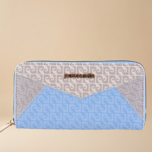 Pierre Cardin “Geometria Monogramma” Eco-Leather Zip Wallet