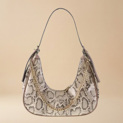 Pierre Cardin “Sienna” Mini Python-Print Bag