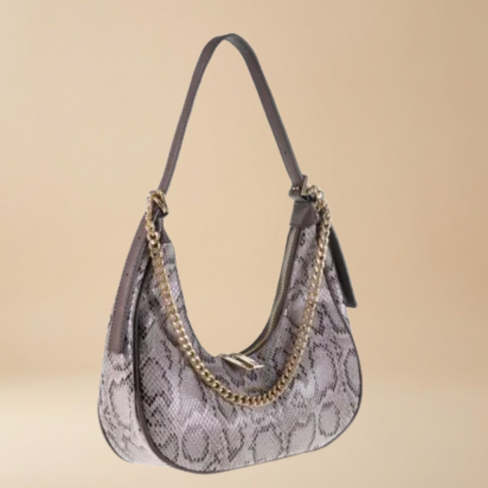 Pierre Cardin “Sienna” Mini Python-Print Bag