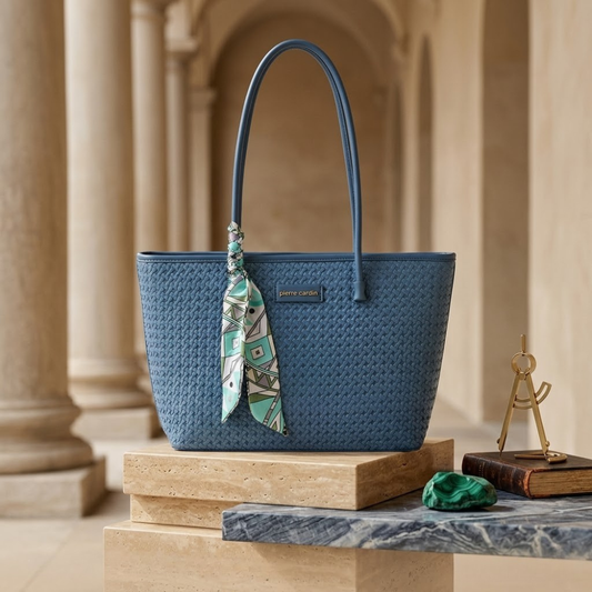 Pierre Cardin “Intreccio Chic” Woven Eco-Leather Shopping Bag