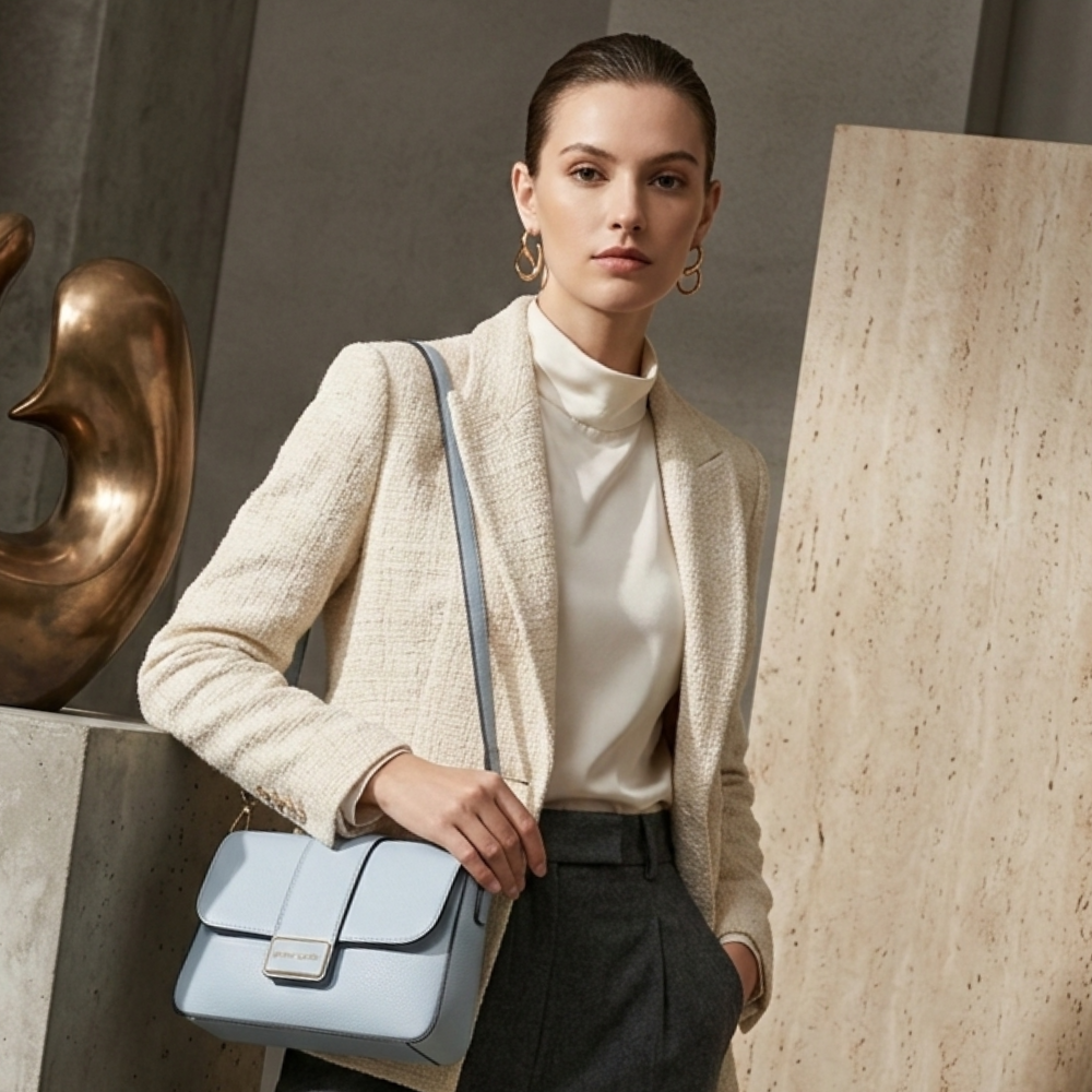 Pierre Cardin “Douce Élégance” Eco-Leather Shoulder Bag