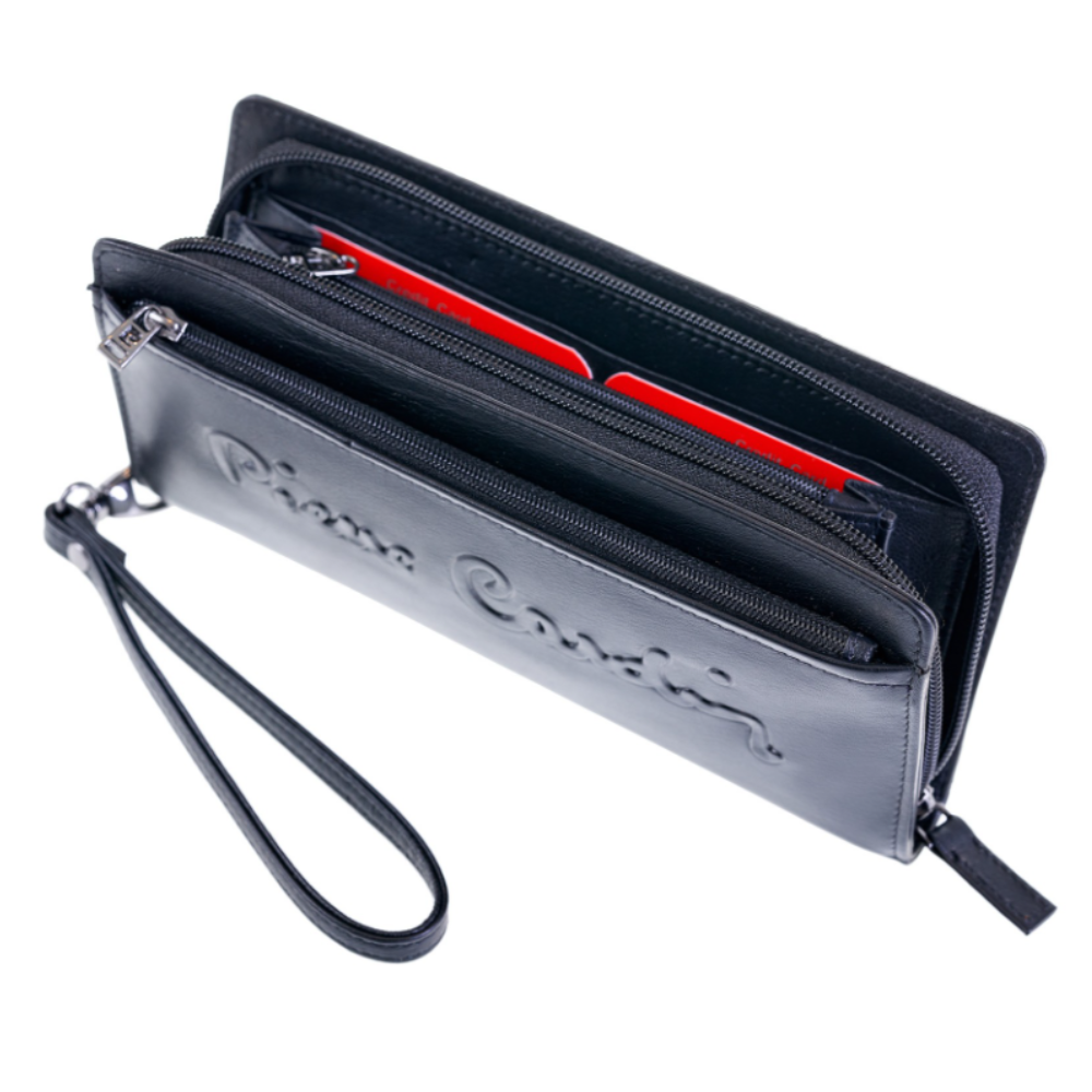 Pierre Cardin “Éliane” Leather Wallet with Wrist Strap