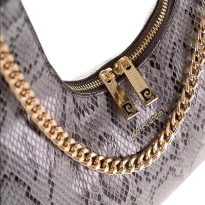 Pierre Cardin “Sienna” Mini Python-Print Bag